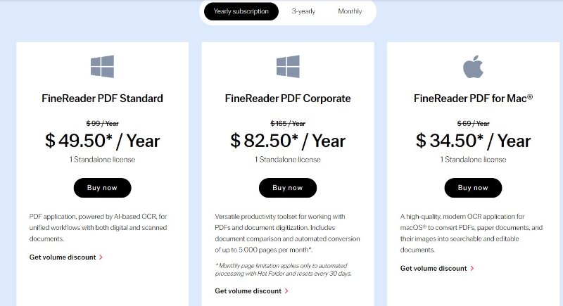 abbyy finereader price
