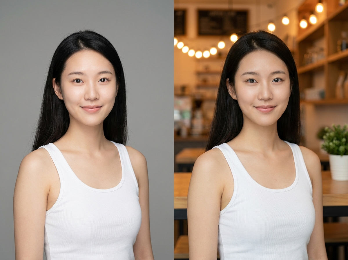 gemini prompt ai background changer before and after