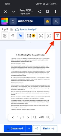 android choose add text