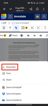 android download pdf
