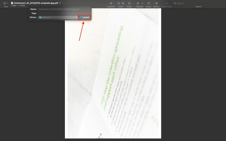 lock pdf on mac