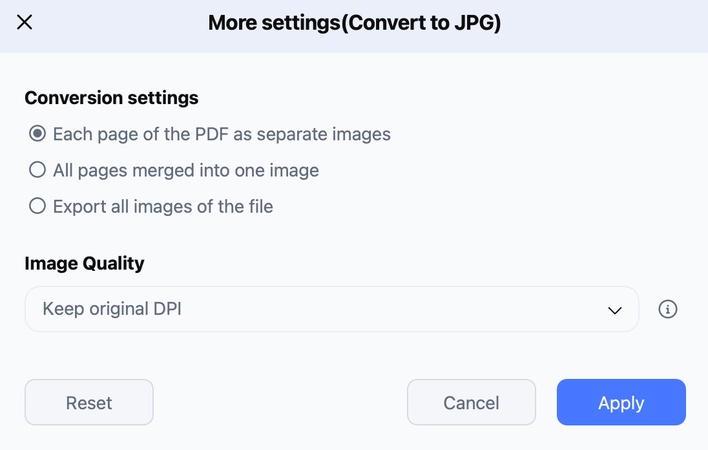 pdnob adjust conversion settings