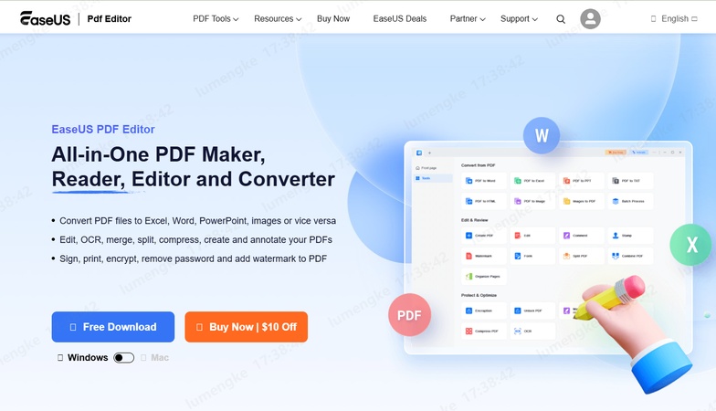 easus pdf editor homepage