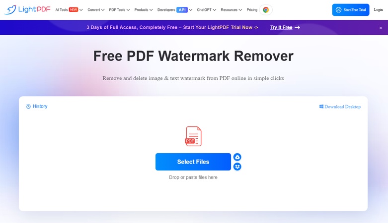 light pdf watermark remover