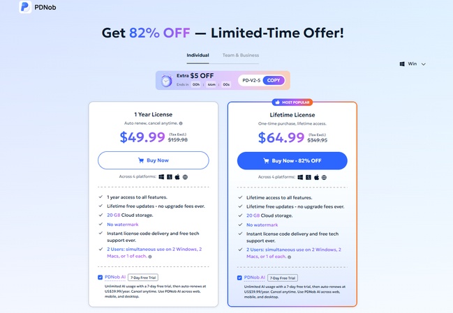 pdnob paid plan