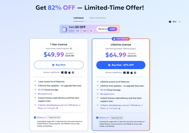 pdnob pricing