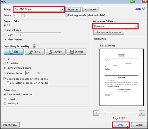print adobe pdf