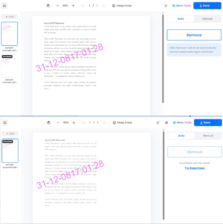 remove scanned pdf watermark
