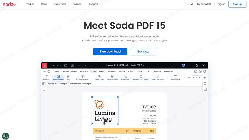 soda pdf homepage