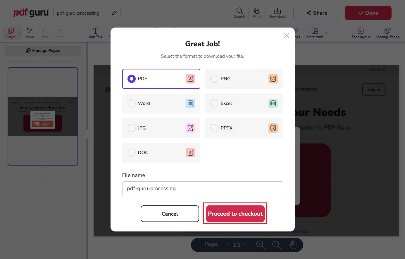 pdf guru upload done