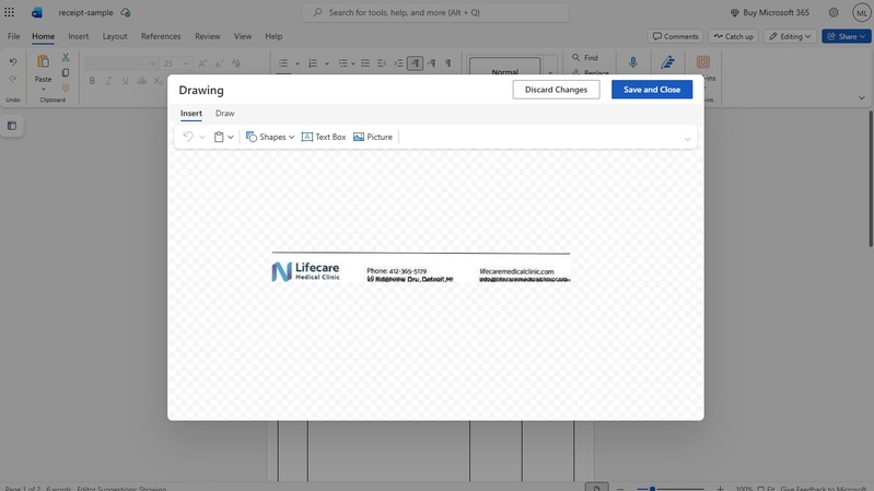edit image word