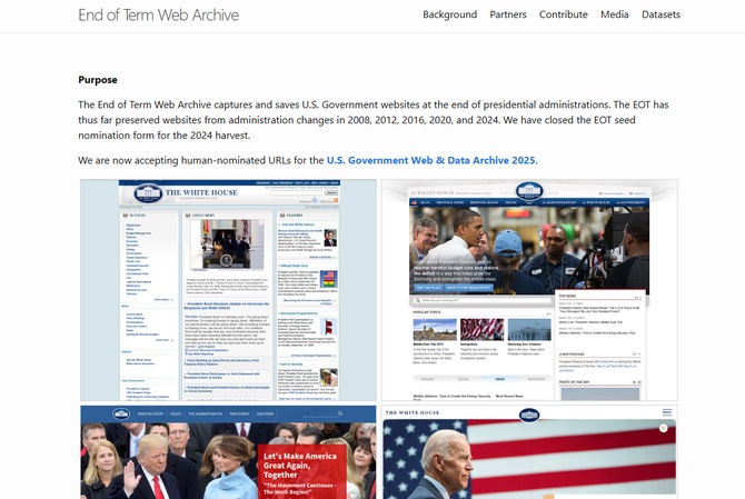 end of term web archive
