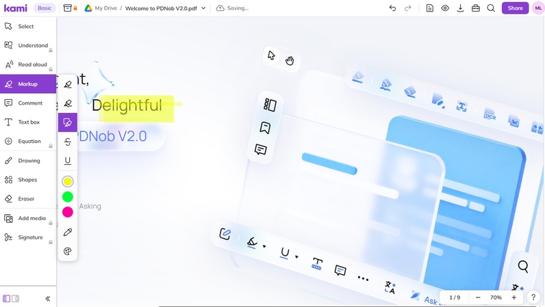 highlight in kami