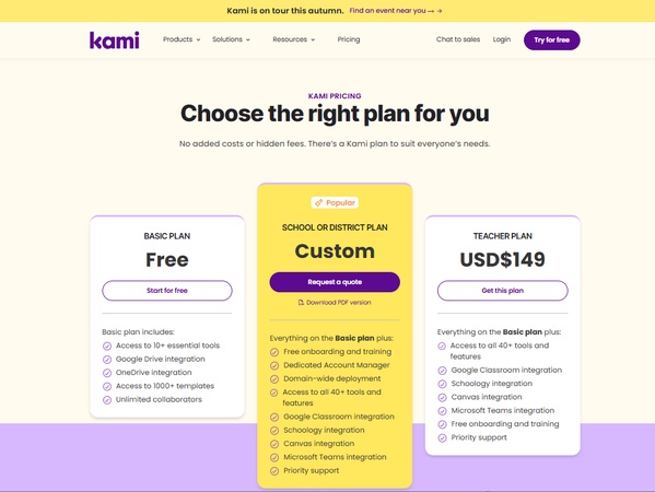 kami pricing