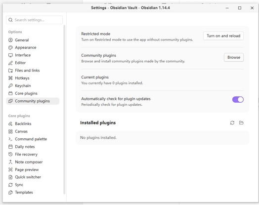 obsidian community plugin