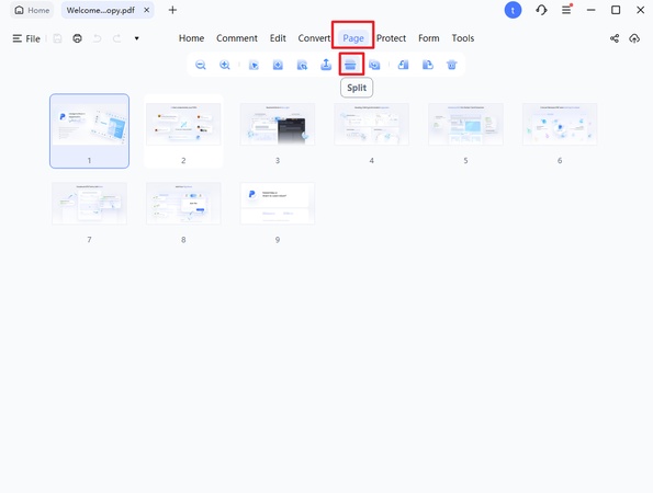 open split feature