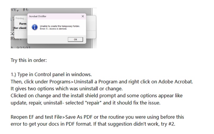 repair workaround