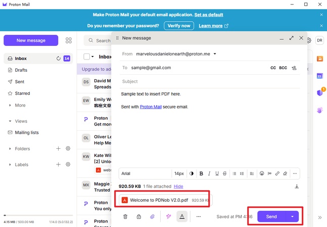 send proton email
