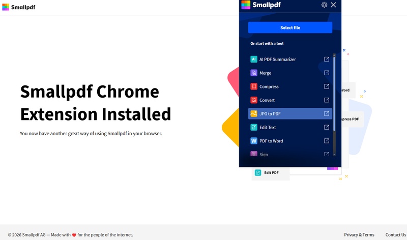 smallpdf chrome extension