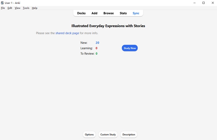 study interface