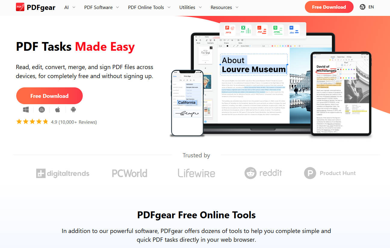 pdfgear interface