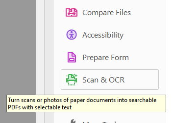 acrobat scan ocr tool