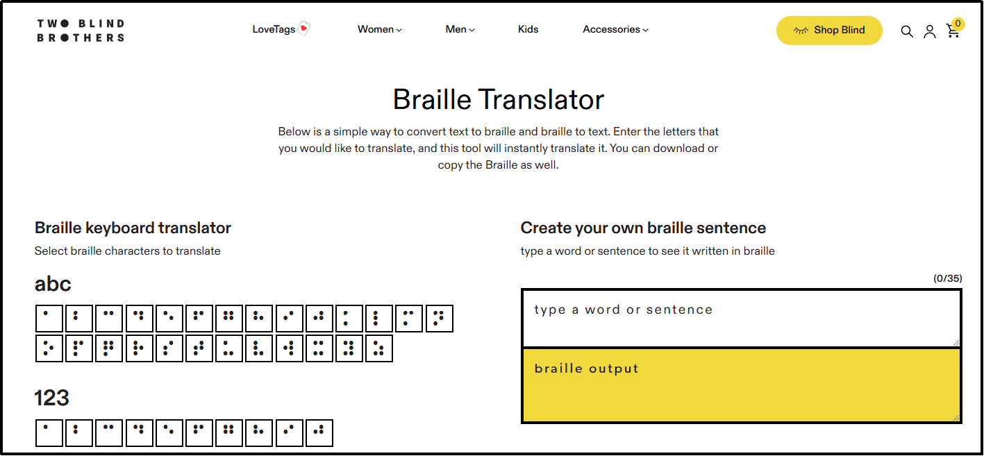 braille to English translator by two blind brothers