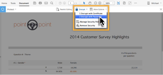 encrypt with password adobe acrobat