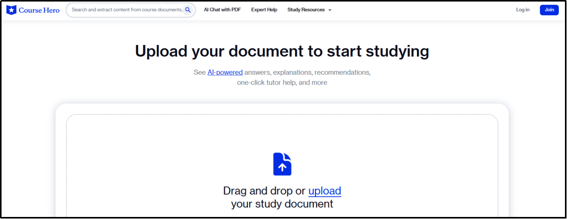 coursehero homepage