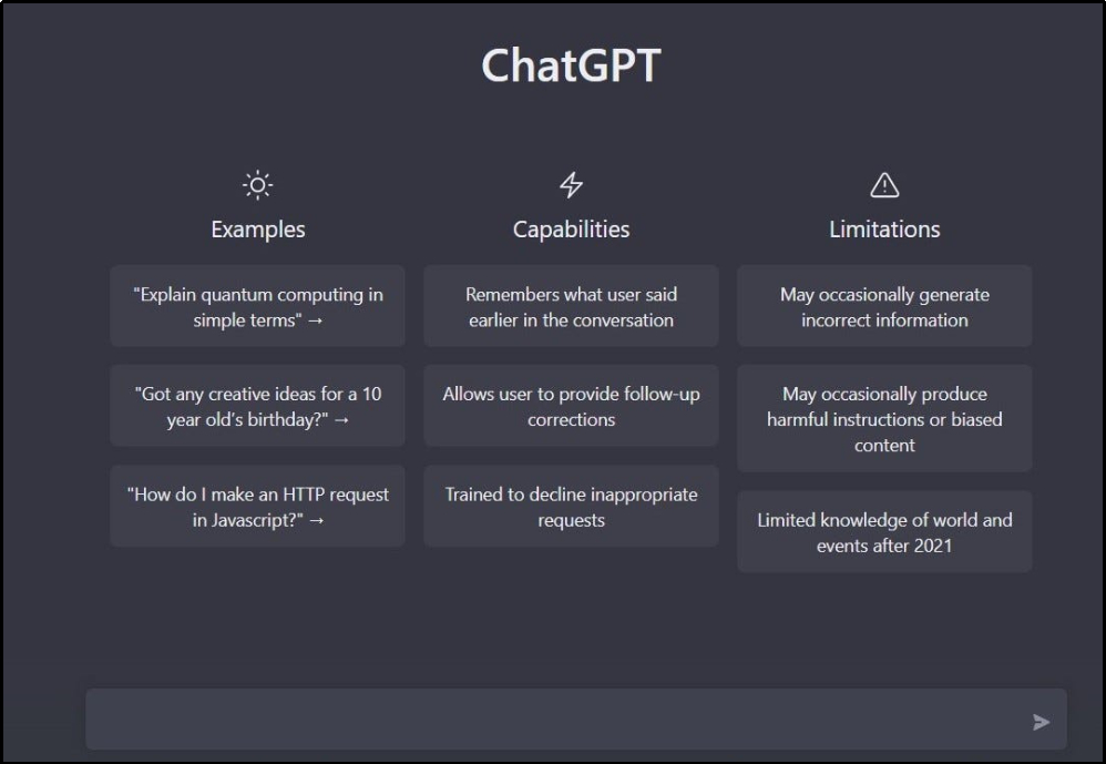 chatgpt interface