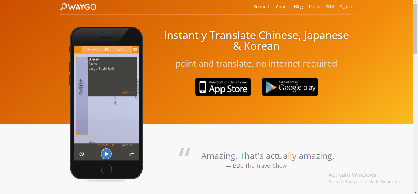 Waygo Japanese Image Translator