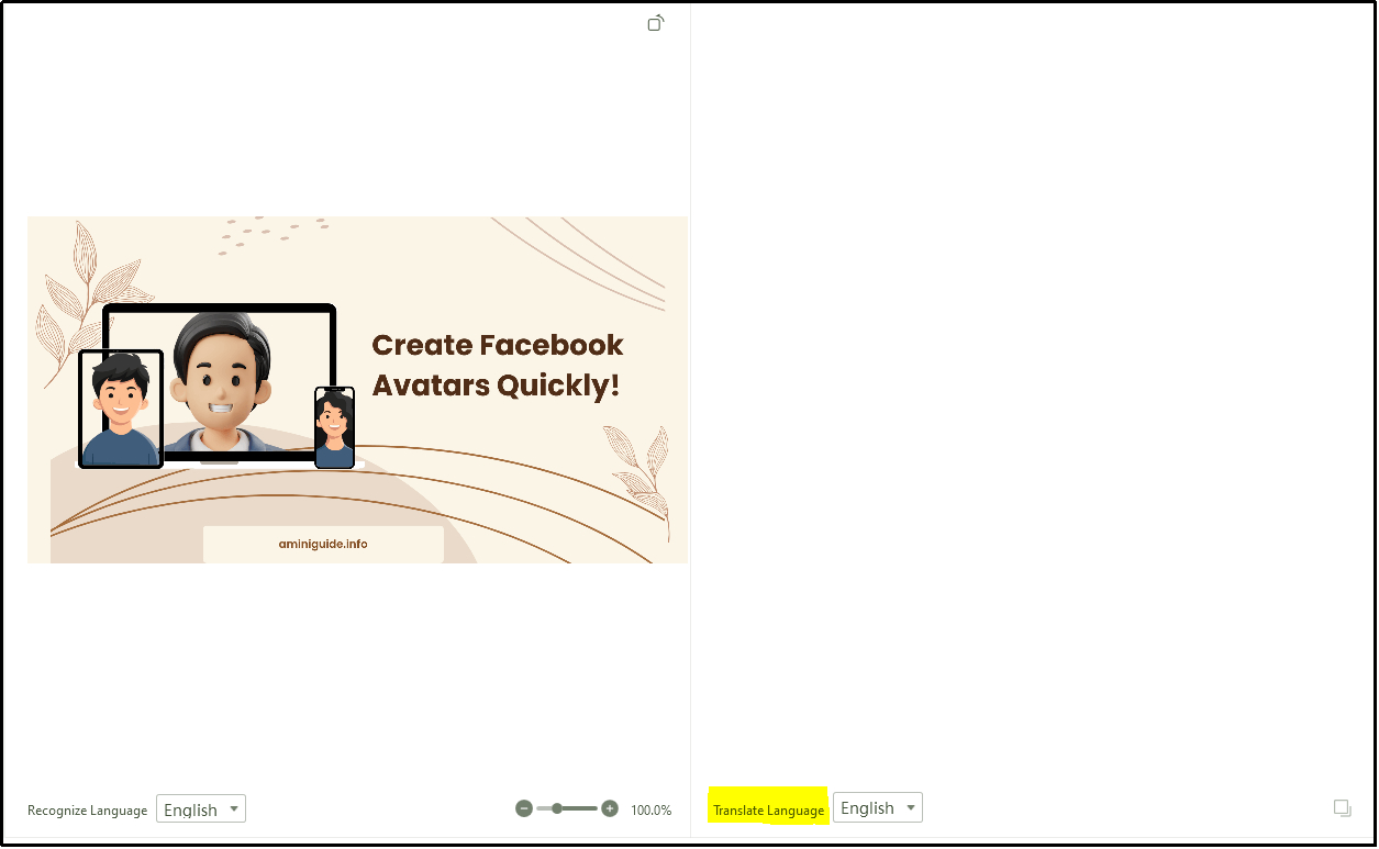 translate language box in pdnob image translator
