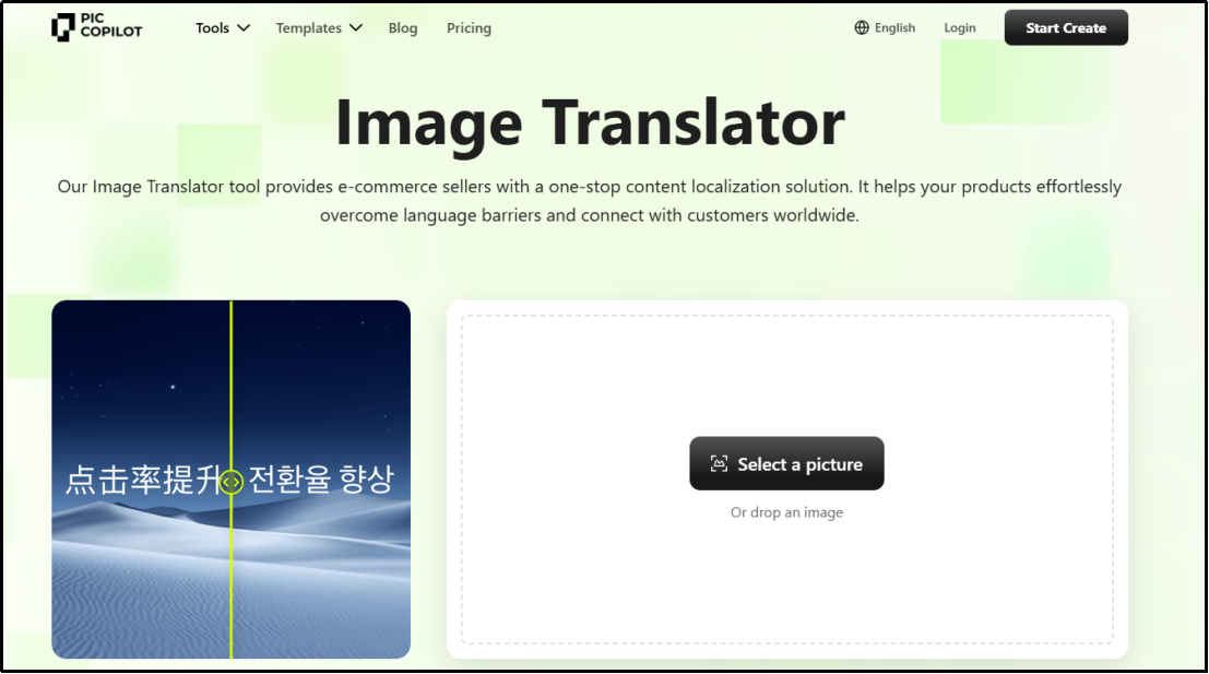 online image translator by pic copilot