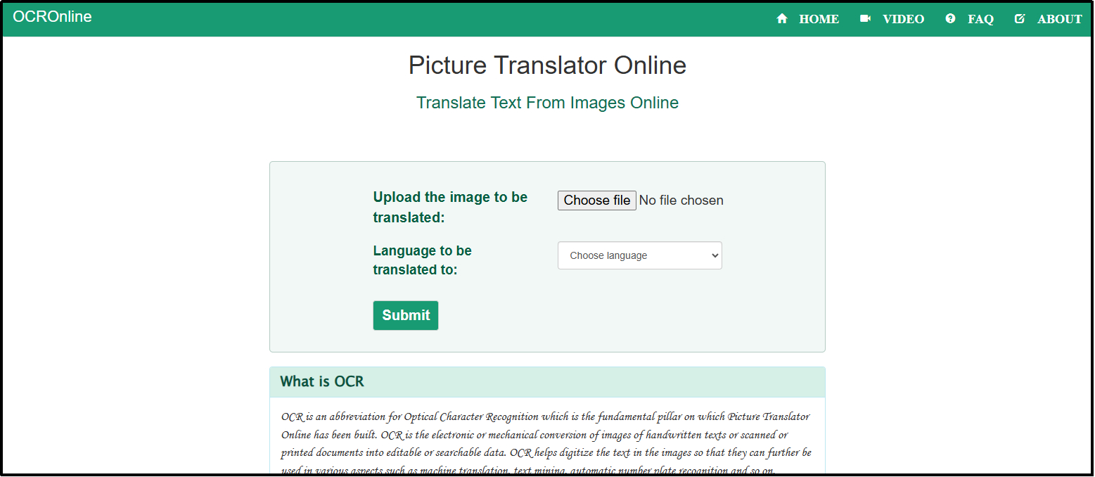 ocr online tool interface