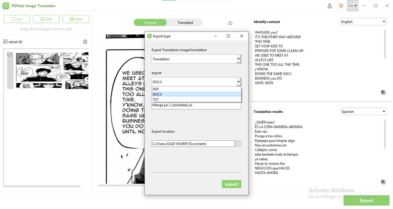 convert jpg to text format