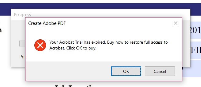 acrobat trial expired