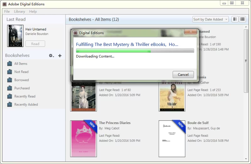 add acsm to adobe digital editions