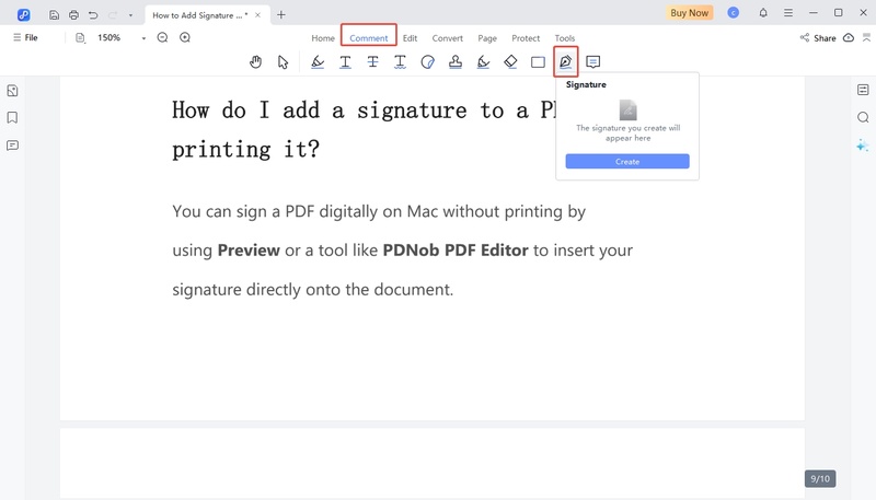 add signature pdnob