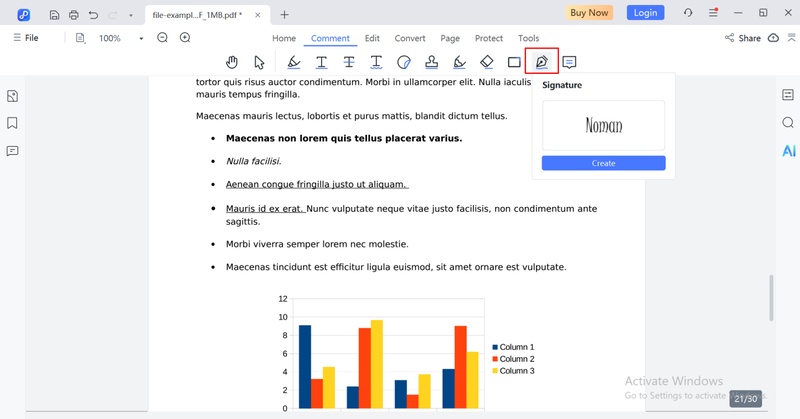 add your signature again