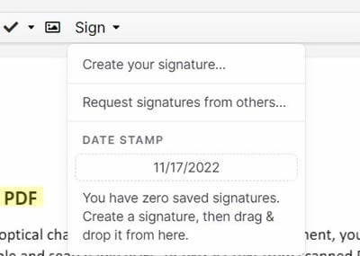 add your signature