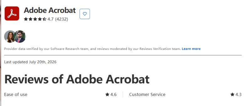 adobe acrobat capterra reviews