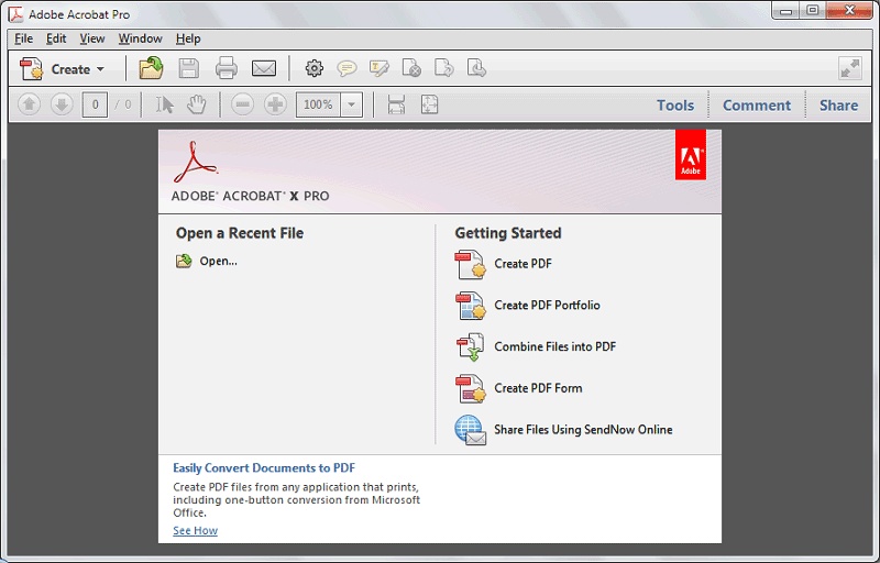 adobe acrobat interface