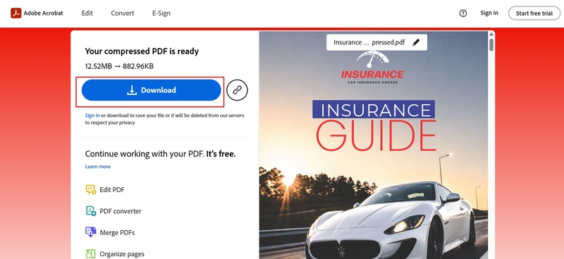 adobe acrobat online step 4