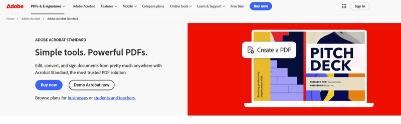adobe acrobat standard