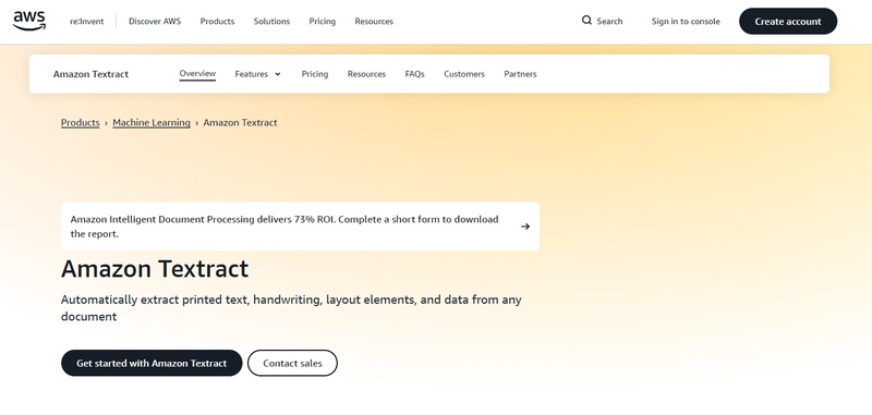 amazon textract ocr software for invoice processing free