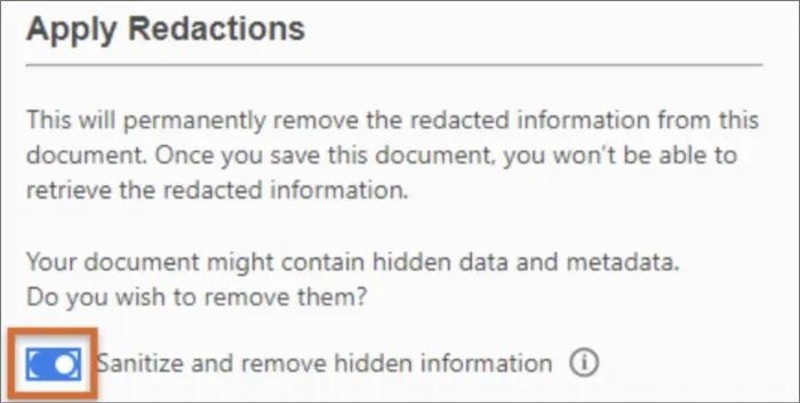 apply redactions on adobe