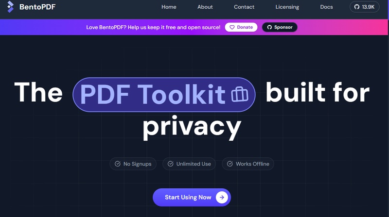 bentopdf as pdf24 alternative