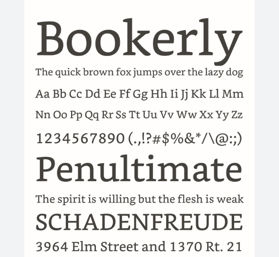 bookerly font style