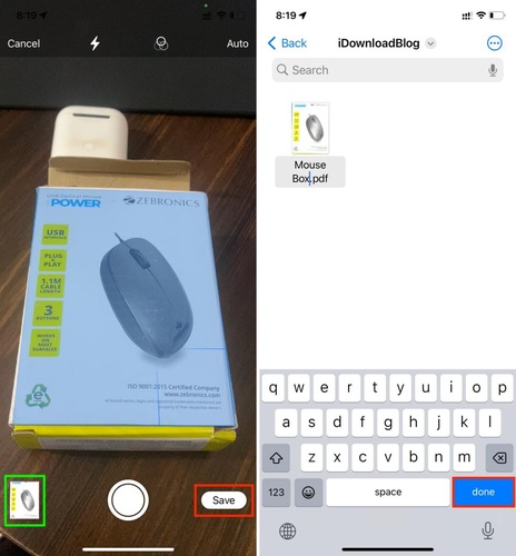 capture the document