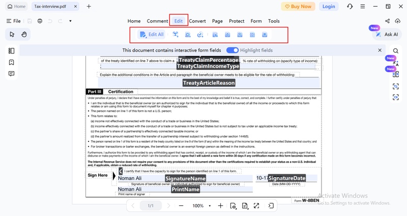 choose the appropriate tool to edit